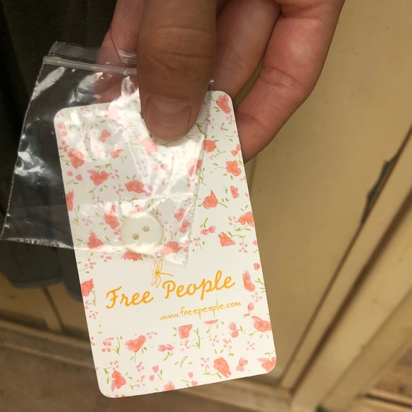 Free People Olive Button Down Top - Picture 7 of 8